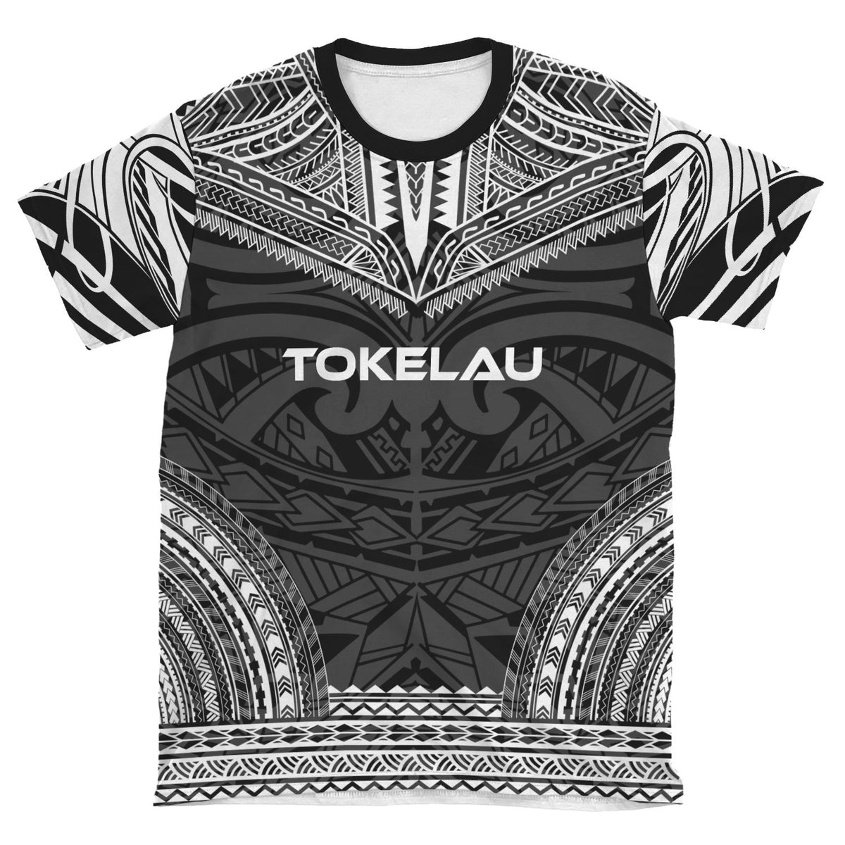 Tokelau T Shirt Tokelauan Polynesian Chief Black Version - Polynesian Pride
