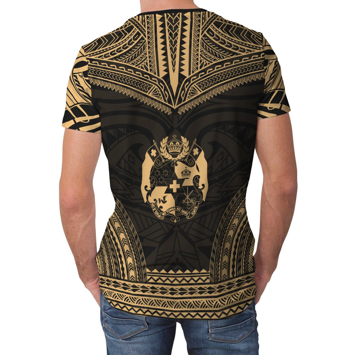 Tonga T Shirt Tonga Polynesian Chief Gold Version - Polynesian Pride