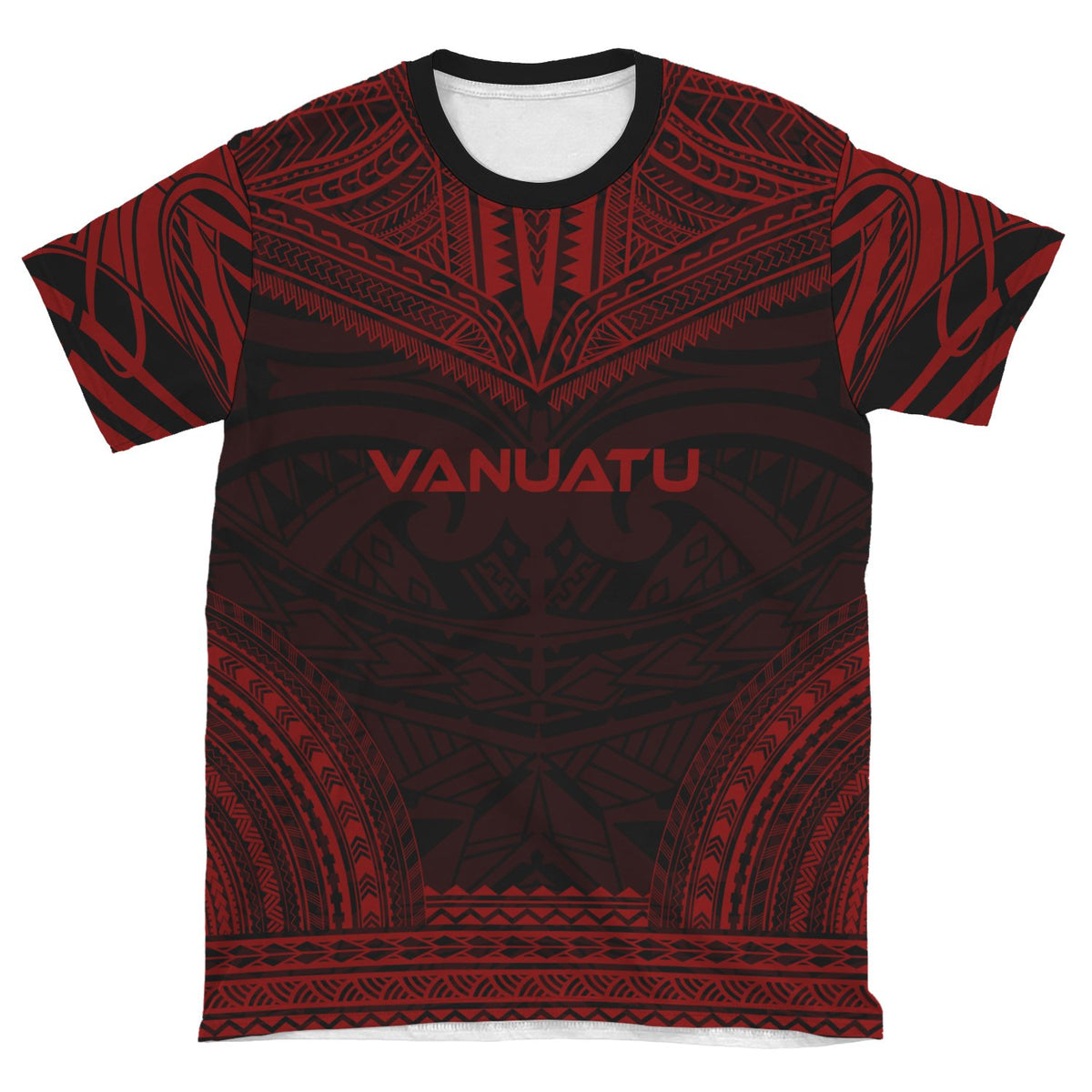 Vanuatu T Shirt Vanuatuan Polynesian Chief Red Version - Polynesian Pride