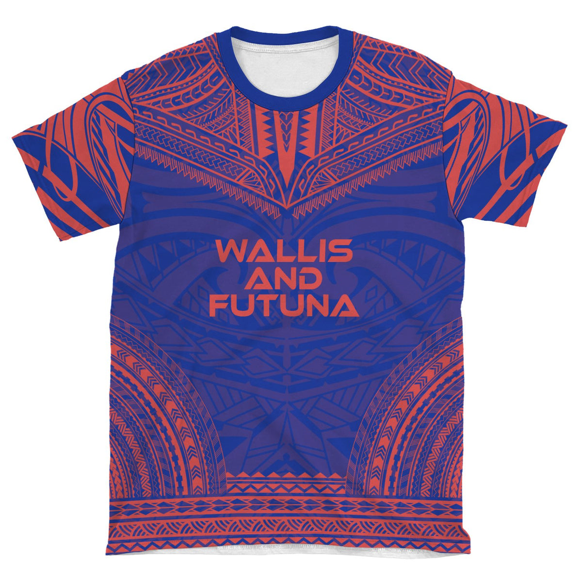 Wallis and Futuna T Shirt Wallis and Futuna Polynesian Chief Blue Version - Polynesian Pride
