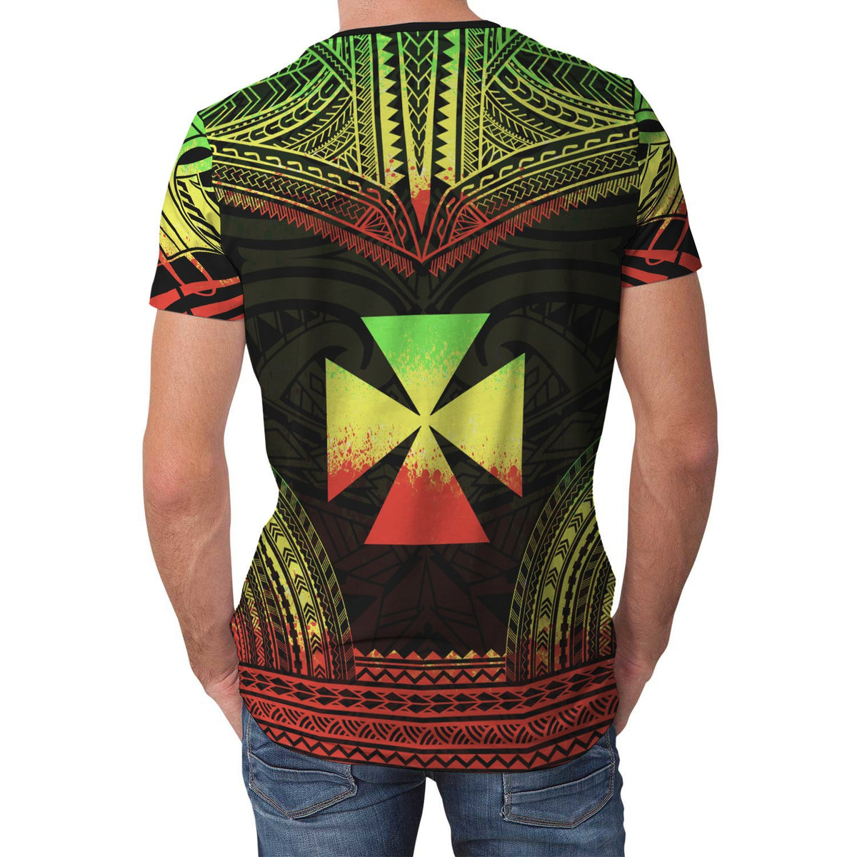 Wallis and Futuna T Shirt Wallis and Futuna Polynesian Chief Reggae Version - Polynesian Pride