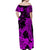 Hawaii Off Shoulder Long Dress Polynesia Purple Beautiful Hula Girl LT13 - Polynesian Pride