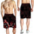 Vanuatu Polynesian Men's Shorts - Turtle With Blooming Hibiscus Red - Polynesian Pride