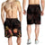 Nauru Polynesian Men's Shorts - Turtle With Blooming Hibiscus Gold - Polynesian Pride