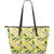 Hawaii Tropical Flamingo Yellow Large Leather Tote Yellow - Polynesian Pride