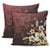 Hibiscus Golden Royal Pillow Covers One Size Zippered Pillow Cases 18"x 18" (Twin Sides) (Set of 2) Black - Polynesian Pride