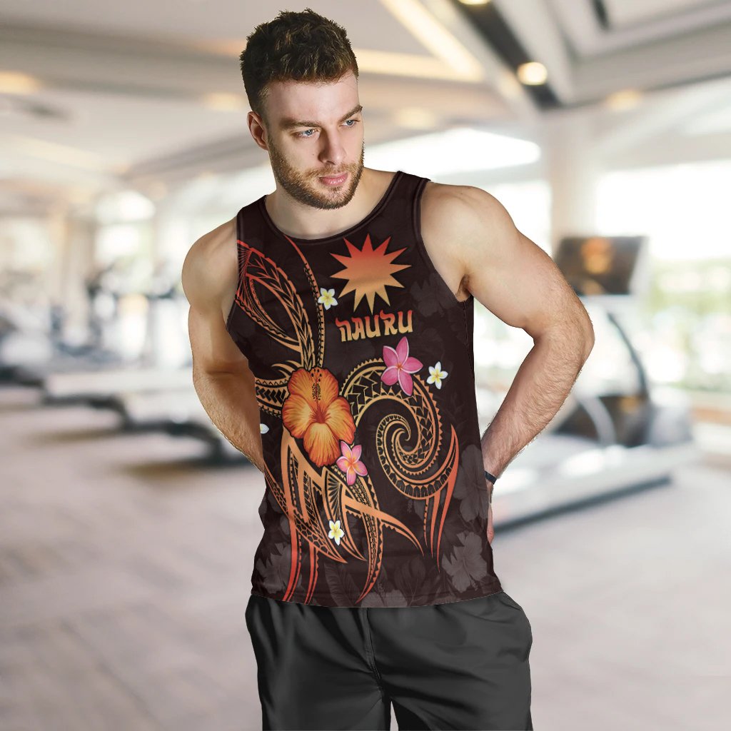 Nauru Polynesian Men's Tank Top - Legend of Nauru (Red) - Polynesian Pride