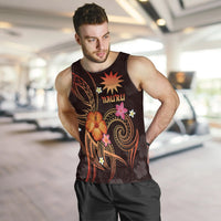 Nauru Polynesian Men's Tank Top - Legend of Nauru (Red) - Polynesian Pride