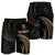 Tuvalu Polynesian Men's Short - Gold Tribal Wave - Polynesian Pride