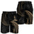 New Caledonia Polynesian Men's Short - Gold Tribal Wave - Polynesian Pride