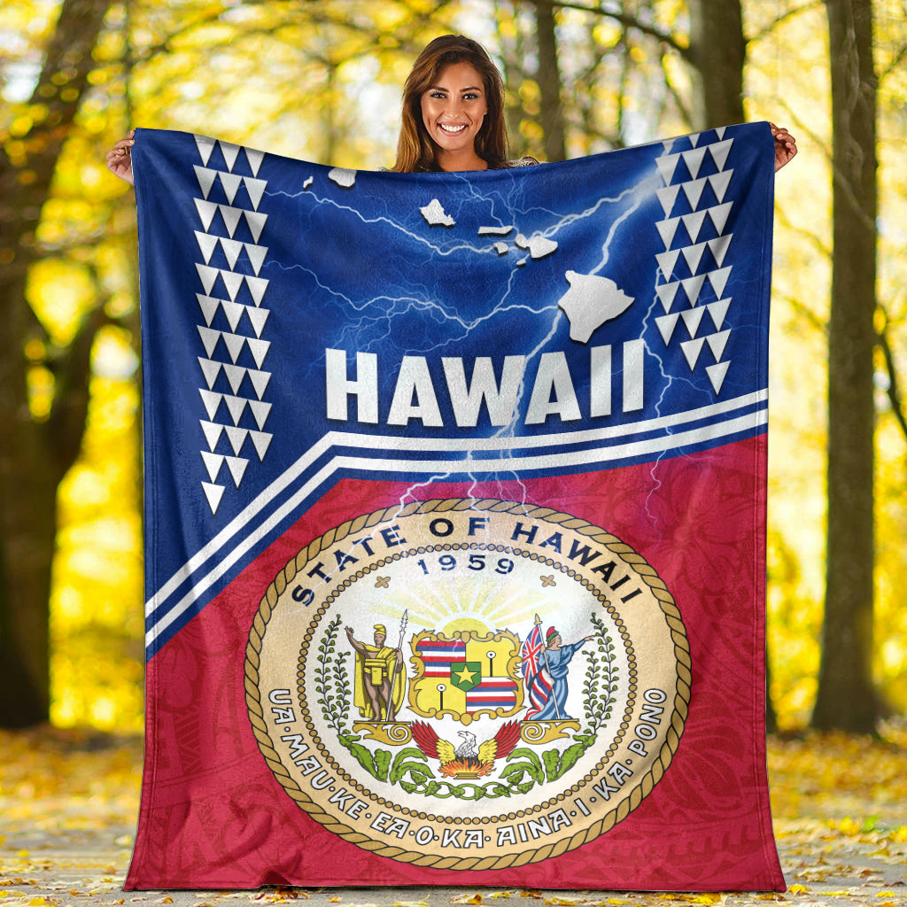 Seal of Hawaii Premium Blanket Kakau Polynesian - Thunder Style LT4 - Polynesian Pride