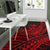 Hawaii Humpback Whale With Hibiscus Tribal Red Area Rug - LT12 - Polynesian Pride