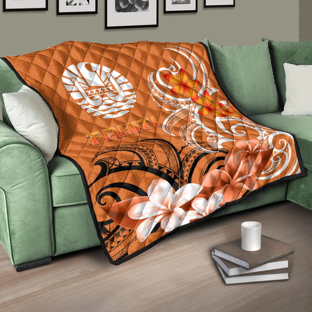 Tahiti Premium Quilt - Tahitians Spirit Orange - Polynesian Pride