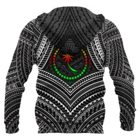 Chuuk Polynesian Zip up Hoodie Chuuk Flag Reggae Color - Polynesian Pride