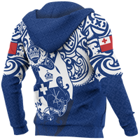 Tonga Polynesian Hoodie (Zip up) Tongan Pride (Bright Blue) - Polynesian Pride