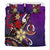 Vanuatu Bedding Set - Tribal Flower With Special Turtles Purple Color - Polynesian Pride