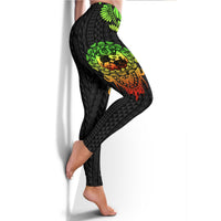 Tonga Polynesian Legging - Tattoo Pattern With Seal Reggae - Polynesian Pride