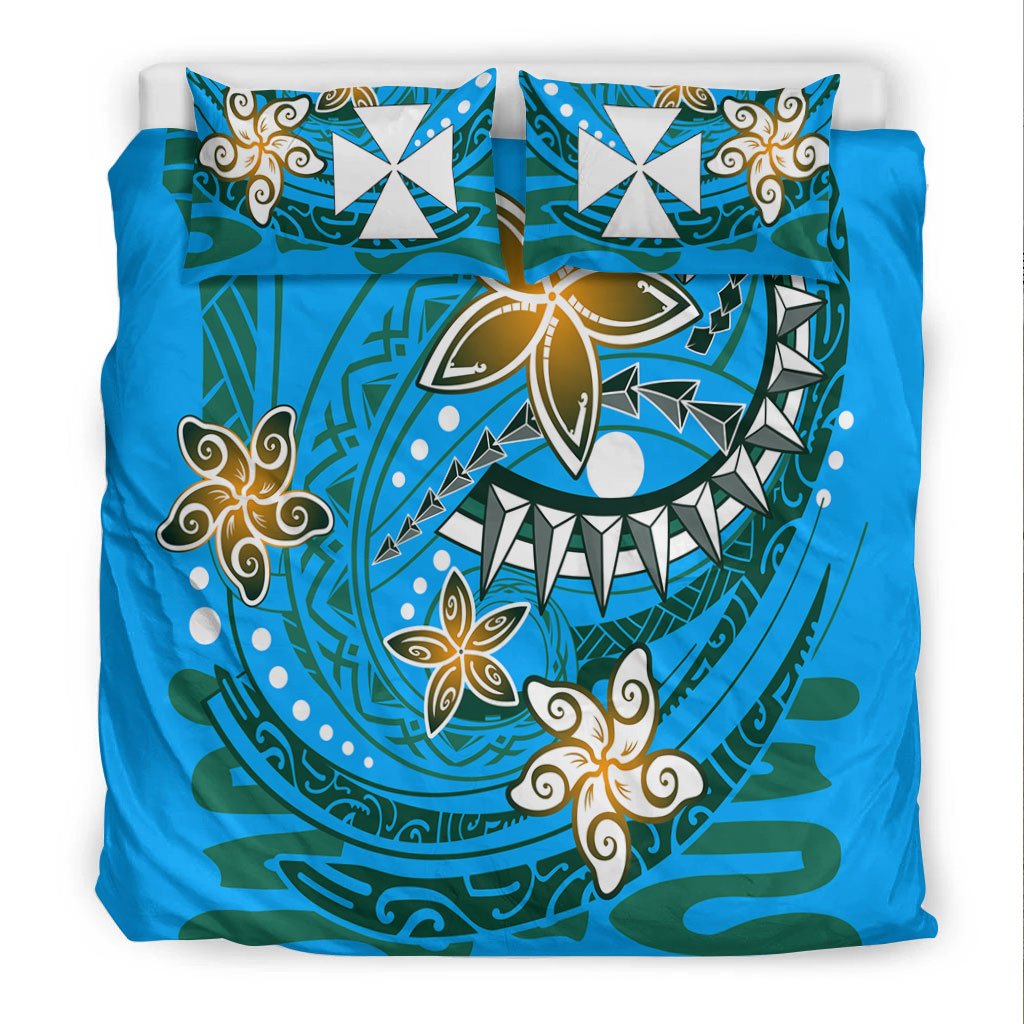 Wallis and Futuna Bedding Set - Spring Style Blue Color - Polynesian Pride