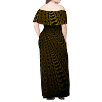 Hawaii Polynesian Matching Dress and Hawaiian Shirt King Of Hawaii with Hawaiian Girls Gold Version RLT14 - Polynesian Pride