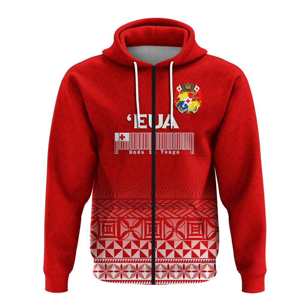 Custom Tonga Eua Zip Hoodie Tongan Pattern LT12 - Polynesian Pride