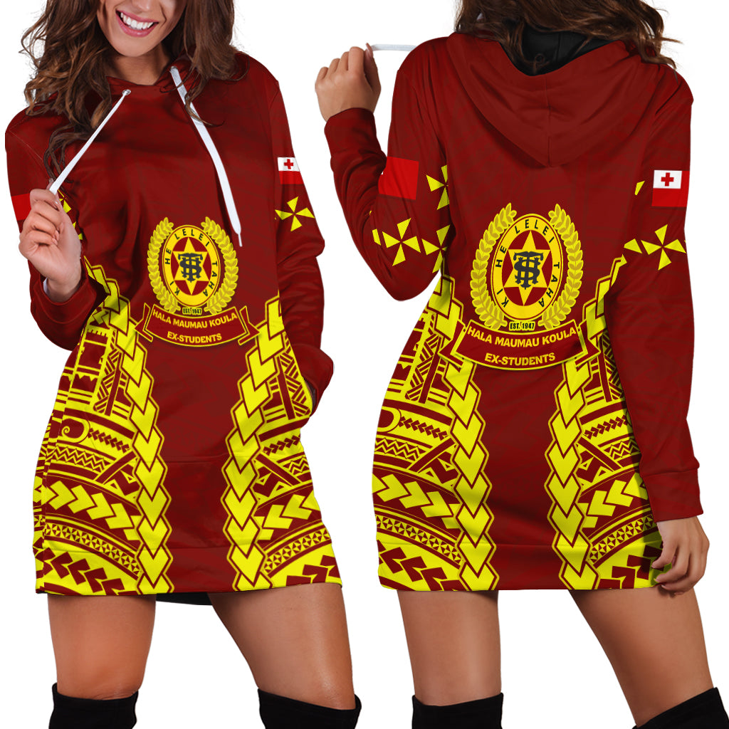 Tonga High School Hoodie Dress (Red) LT13 Red - Polynesian Pride