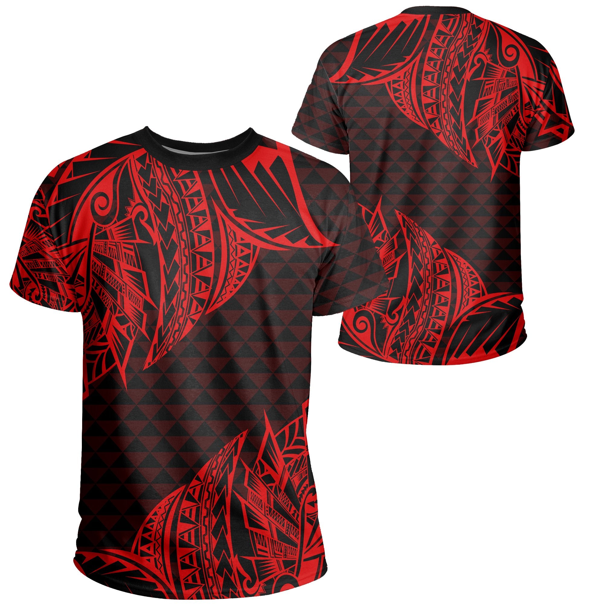 Hawaii Maka Polynesian T Shirt Marcus Style Red Unisex Red - Polynesian Pride