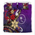 Chuuk Bedding Set - Tribal Flower With Special Turtles Purple Color - Polynesian Pride