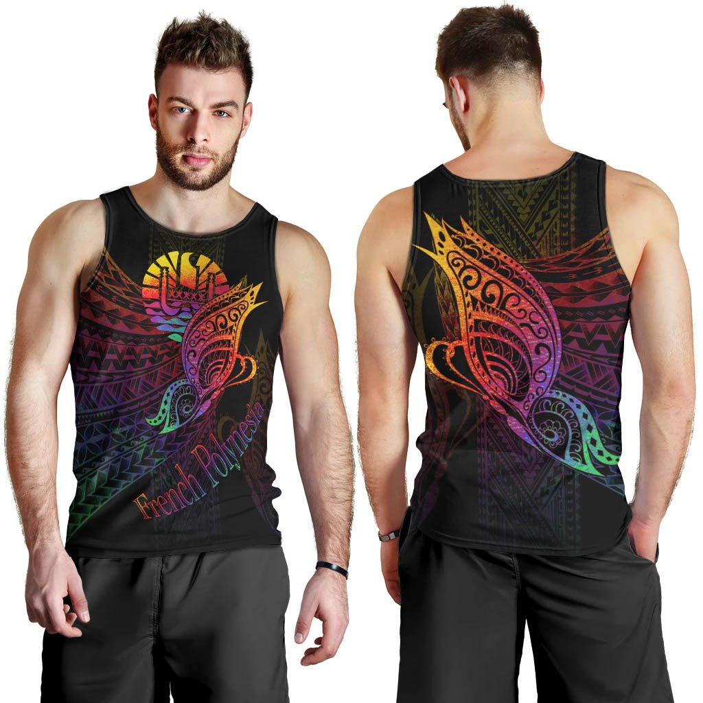French Polynesia Men Tank Top - Butterfly Polynesian Style - Polynesian Pride