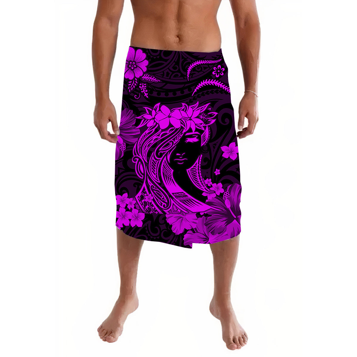 Hawaii Lavalava Polynesian Purple Attractive Hula Girl LT13 Purple - Polynesian Pride