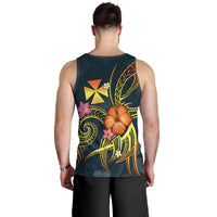 Wallis and Futuna Polynesian Personalised Men's Tank Top - Legend of Wallis and Futuna (Blue) - Polynesian Pride