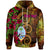 Guam Polynesian Custom Zip up Hoodie Hibiscus Vintage Unisex Orange - Polynesian Pride