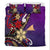 Tokelau Polynesian Bedding Set - Tribal Flower With Special Turtles Purple Color - Polynesian Pride