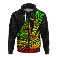 Custom Hawaii Fish Hook Polynesian Tribal Reggae Zip Hoodie LT12 - Polynesian Pride