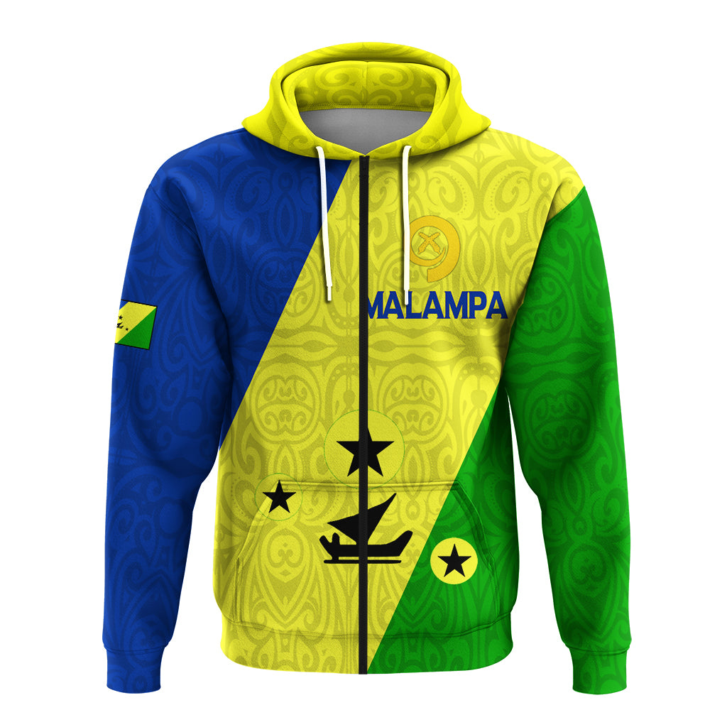Vanuatu Malampa Province Zip up Hoodie Flag Style LT12 - Polynesian Pride