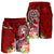 Tonga Custom Personalised Men's Shorts - Turtle Plumeria (RED) - Polynesian Pride