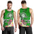 Fiji Men's Tank Top - Turtle Plumeria (Green) - Polynesian Pride