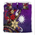 Nauru Bedding Set - Tribal Flower With Special Turtles Purple Color - Polynesian Pride