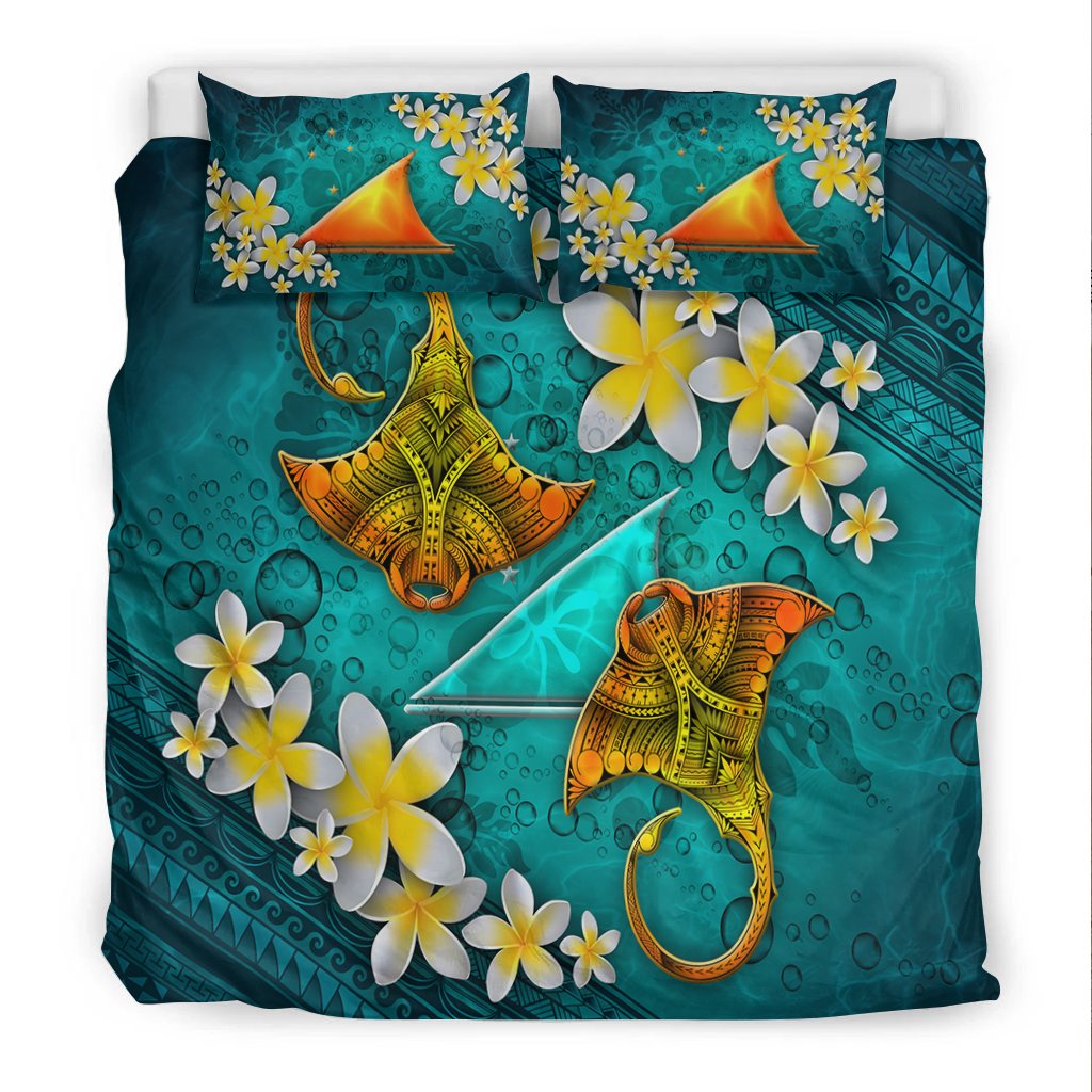 Tokelau Polynesian Bedding Set - Manta Ray Ocean - Polynesian Pride