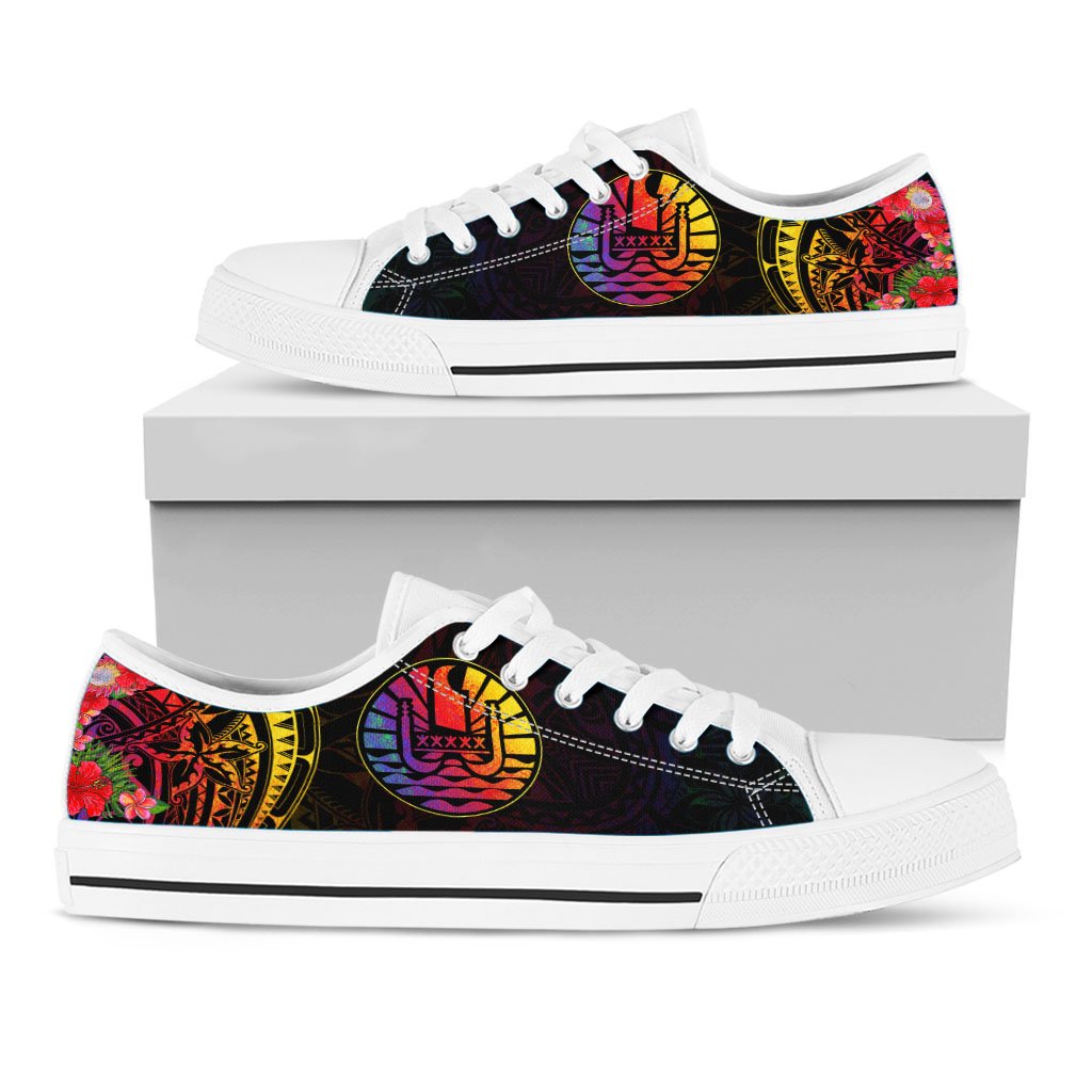 French Polynesia Low Top Shoes - Tropical Hippie Style - Polynesian Pride