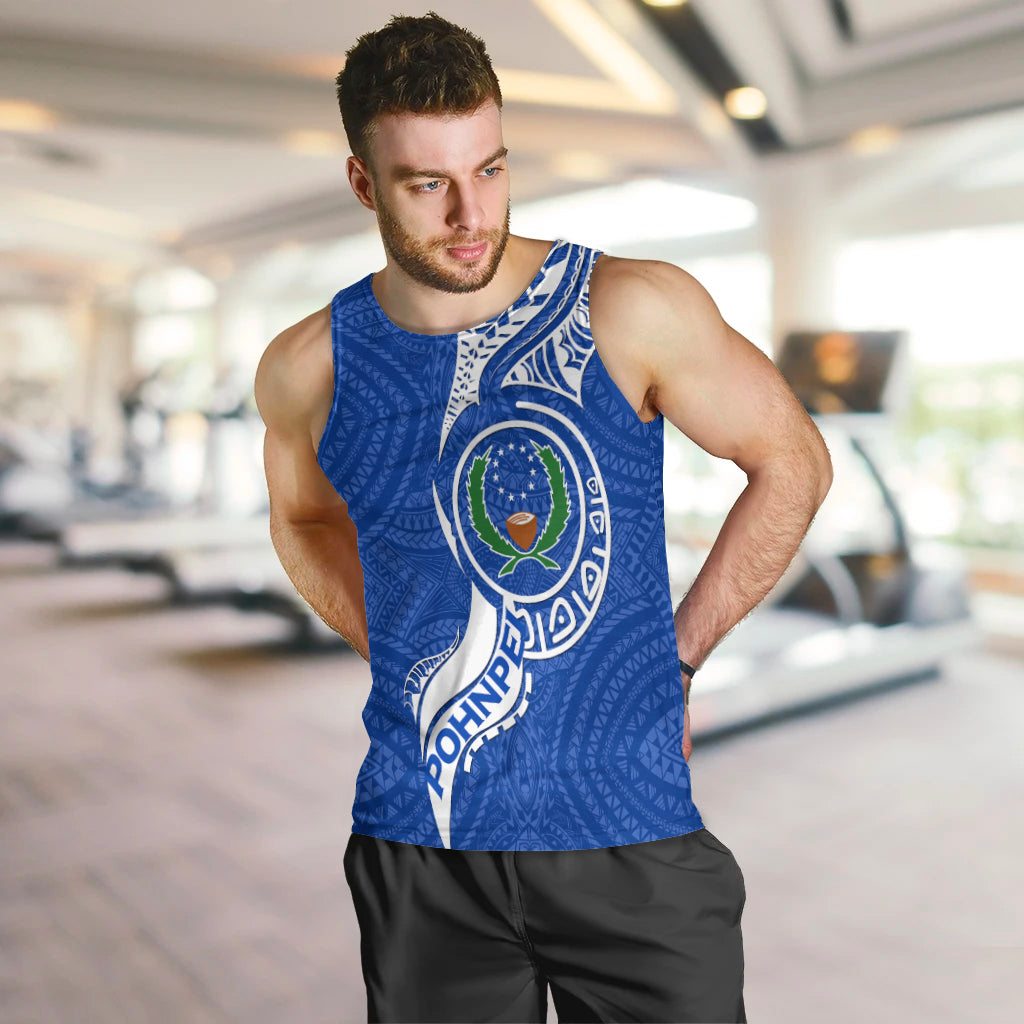 Pohnpei Men Tank Top - Micronesia Pride Blue - LT12 - Polynesian Pride