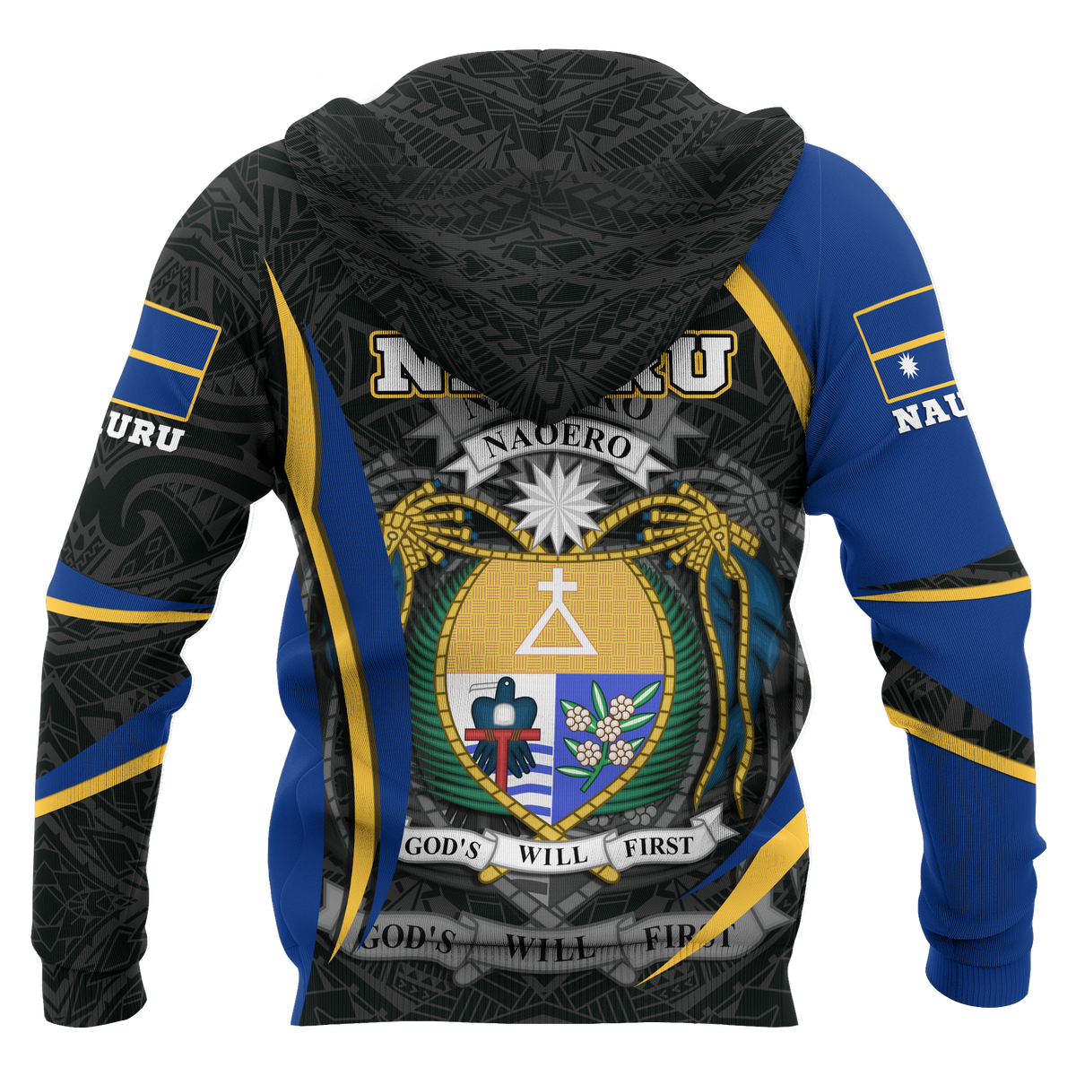Nauru Polynesian Zip up Hoodie Nauru Spirit (Original) - Polynesian Pride