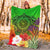 American Samoa Polynesian Premium Blanket - Manta Ray Tropical Flowers (Green) - Polynesian Pride