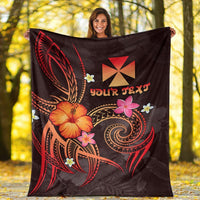Wallis and Futuna Polynesian Personalised Premium Blanket - Legend of Wallis and Futuna (Red) - Polynesian Pride
