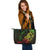 Kanaka Leather Tote - Custom Personalised Polynesian Pattern Style Reggae Color - Polynesian Pride