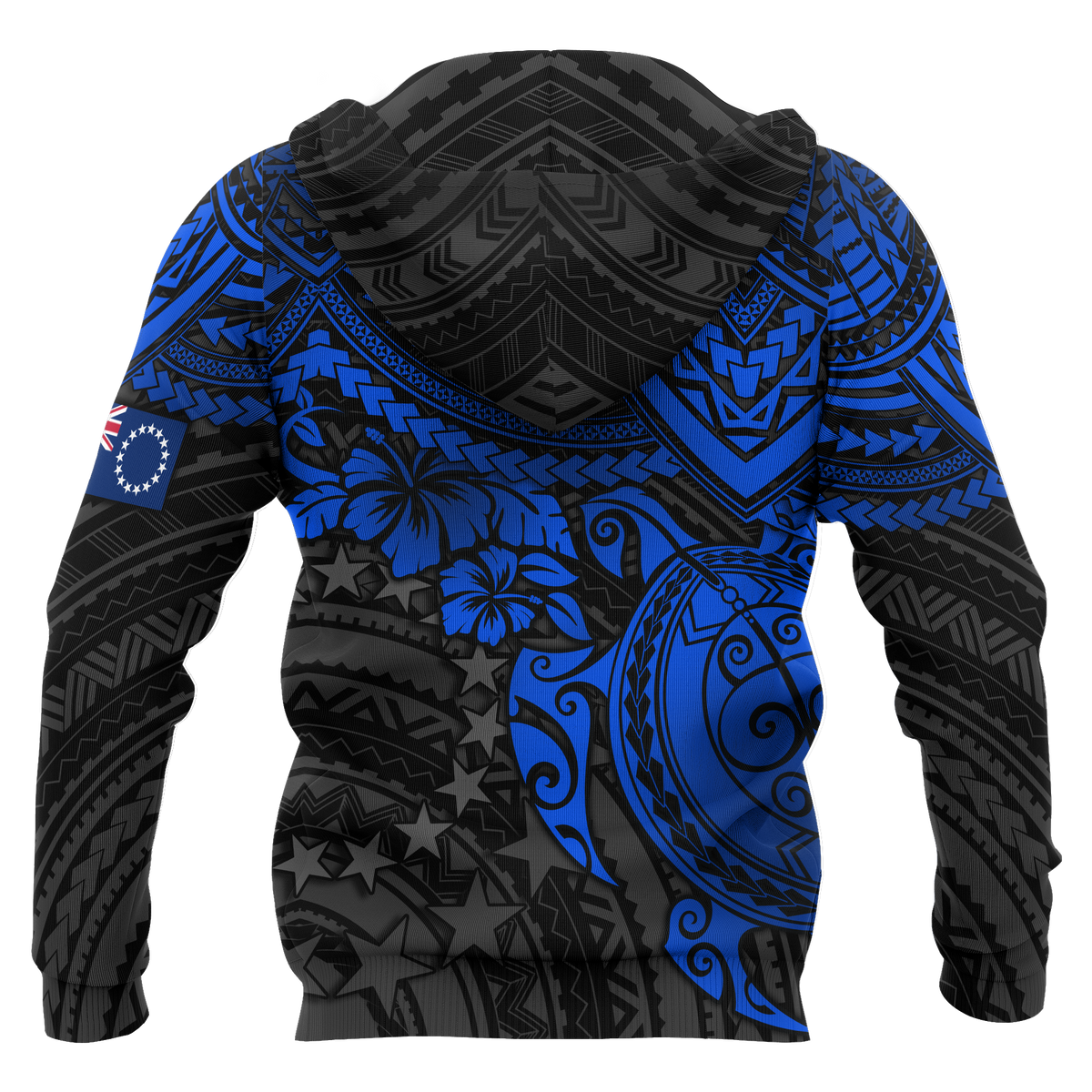 Cook Islands Polynesian Hoodie Blue Turtle - Polynesian Pride