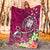 Fiji Premium Blanket - Turtle Plumeria (Pink) - Polynesian Pride