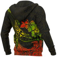 Hawaii Zip up Hoodie Polynesian Humpback Whale - Polynesian Pride