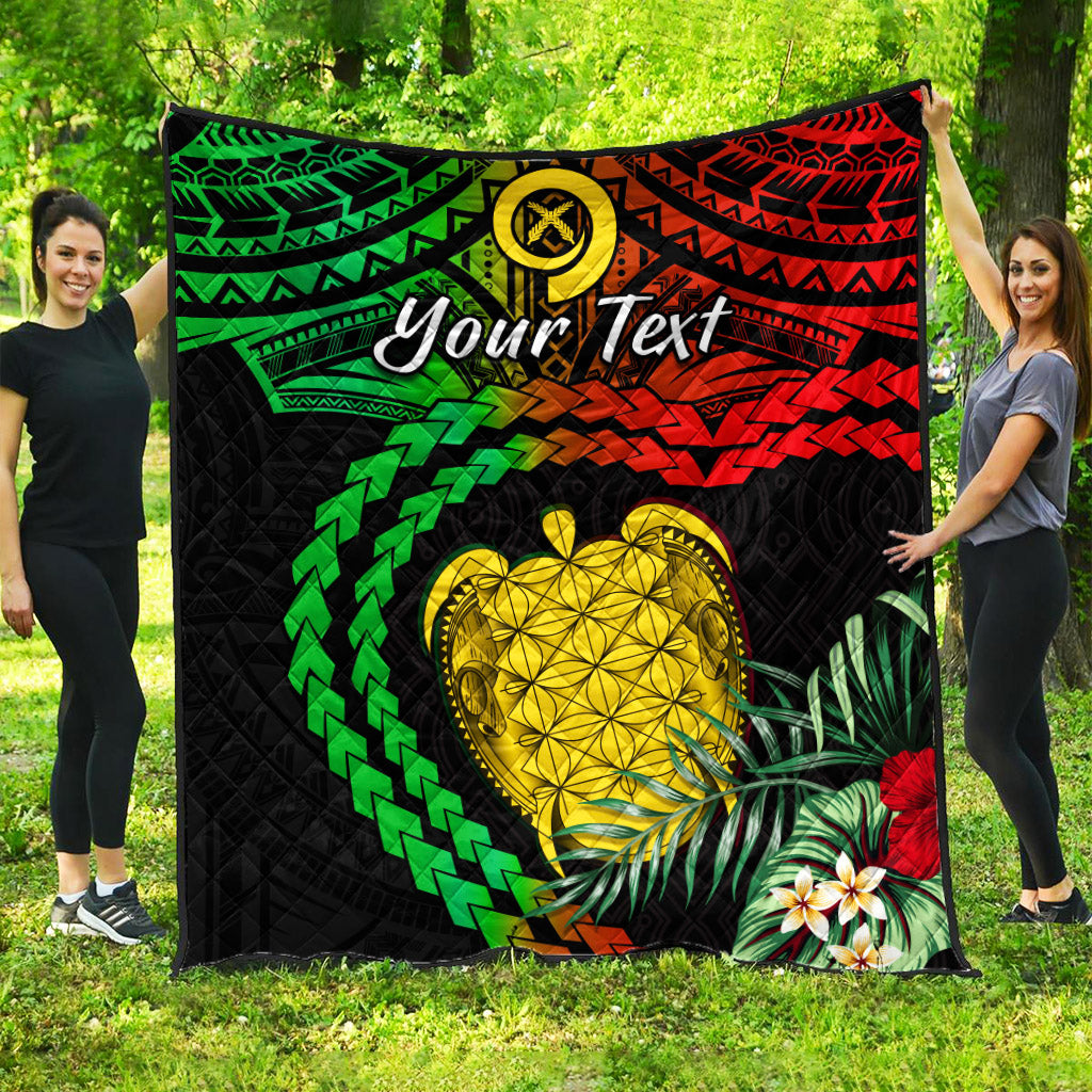 (Custom Personalised) Vanuatu Heart Polynesian Premium Quilt Turtle Sand Drawings LT13 - Polynesian Pride