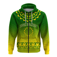 Cook Islands Turtle With Tribal Zip Hoodie LT12 - Polynesian Pride