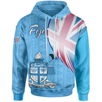 Fiji Polynesian Hoodie Fiji Flag Unisex Blue - Polynesian Pride